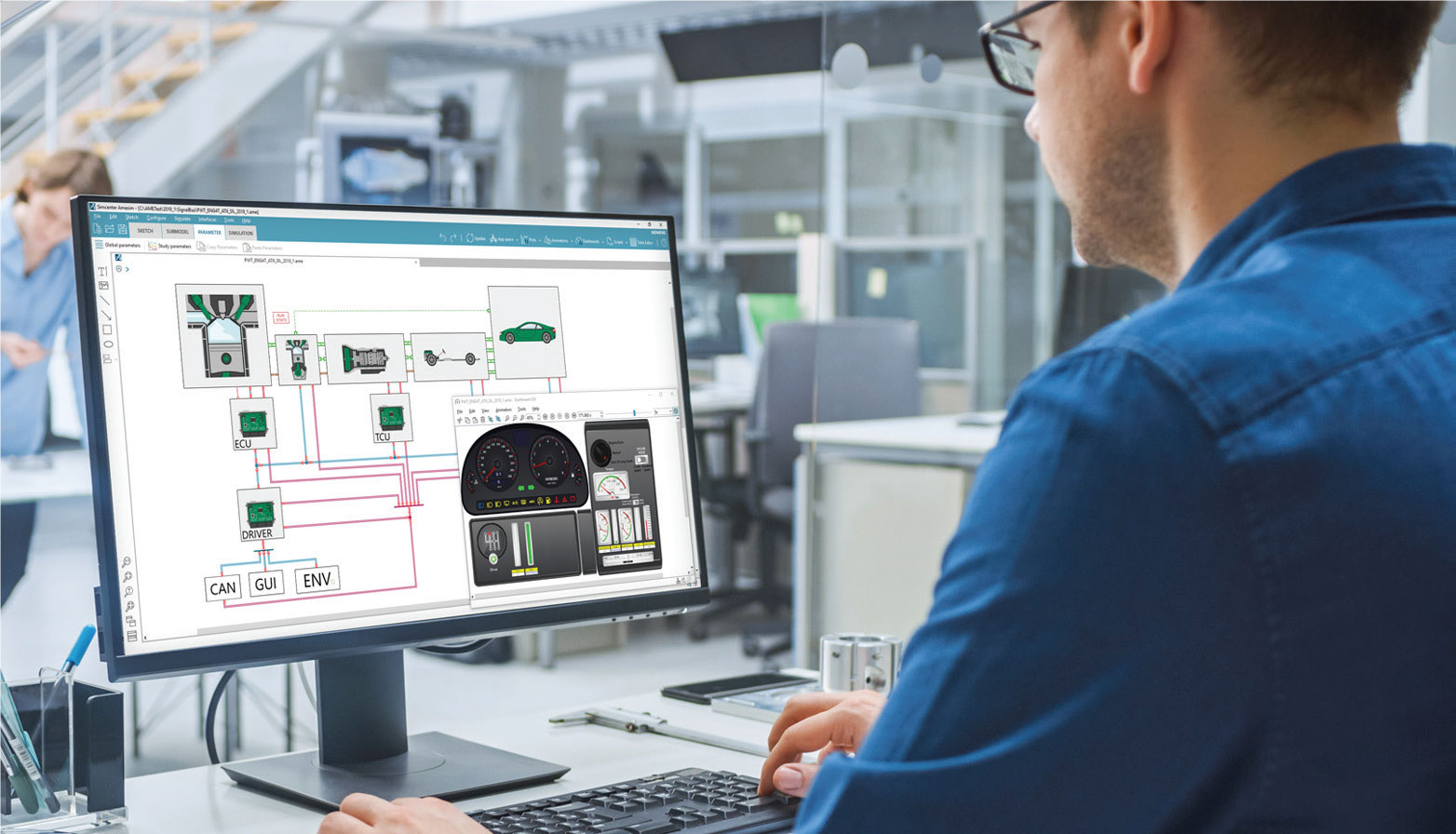 amesim system simulation on computer